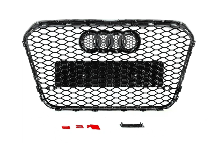 Передня чорна решітка RS-style (2011-2014) для Ауді A6 C7 рр - зображення 4