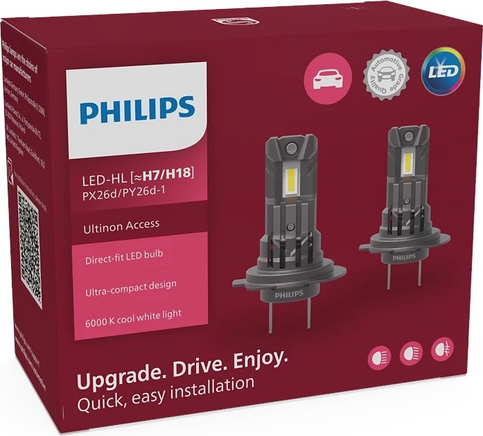 Автолампи LED Philips H7 Ultinon Access 2 шт (11972U2500C2) - зображення 1