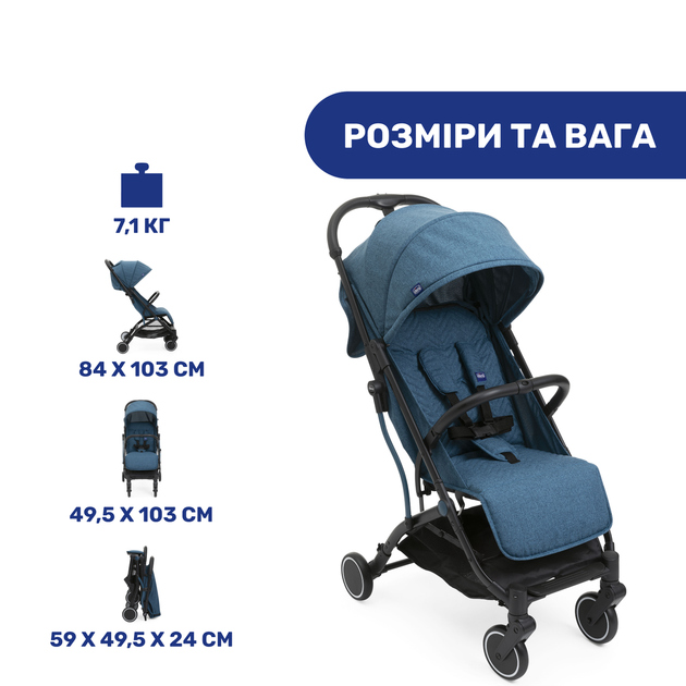 Прогулочная коляска Chicco Trolley Me (Цвет Синий) - изображение 4
