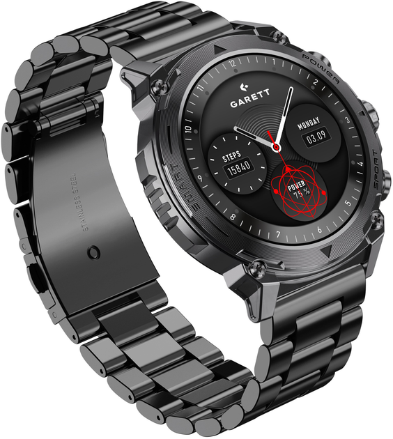 Смарт-годинник Garett Atom Black Steel (5904238486856) - зображення 2