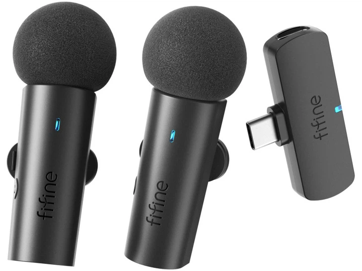 Мікрофонна радіосистема Fifine M8 Black - Фото 1 Мікрофонна радіосистема Fifine M8 Black - изображение 1
