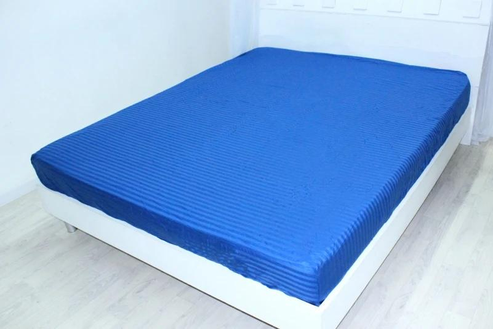 Простирадло на резинці MirSon односпальне 70х190+10 см 30-0019 Blue Satin Stripe від Rozetka на платформі USKIDKA Акція на Простирадло на резинці MirSon односпальне 70х190+10 см 30-0019 Blue Satin Stripe від Rozetka