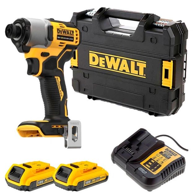 Шуруповерт аккумуляторный DeWALT 192Нм 18В XR Li-lon 1 скорость ударный +2 аккумулятора (DCF840D2T) - Фото 6 Шуруповерт аккумуляторный DeWALT 192Нм 18В XR Li-lon 1 скорость ударный +2 аккумулятора (DCF840D2T) - изображение 6