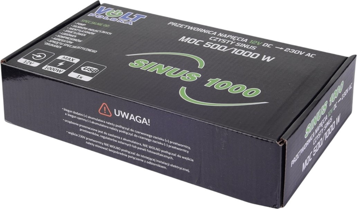 Перетворювач напруги Volt Polska Sinus 500/1000 12/230V 500/1000W (3SIP090012) - зображення 6