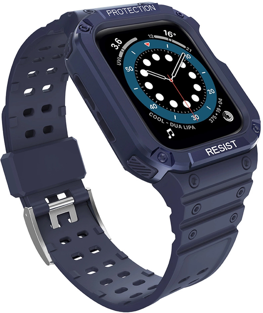 Ремінець із чохлом Hurtel Protect Strap Band для Apple Watch 42/44/45 мм Blue (9145576231777) - зображення 2