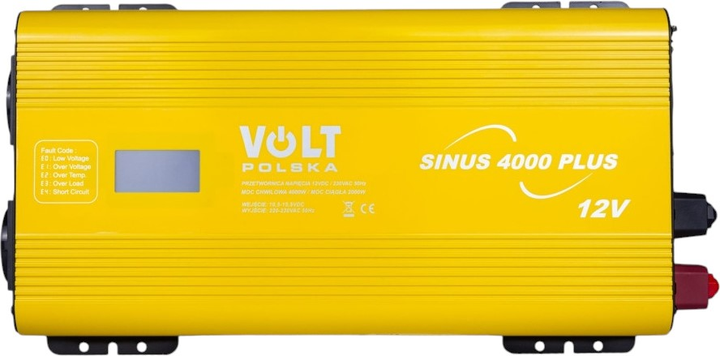 Przetwornica napięcia Volt Polska Sinus Plus 4000 12/230V 2000/4000W (3SIR400012) - obraz 3
