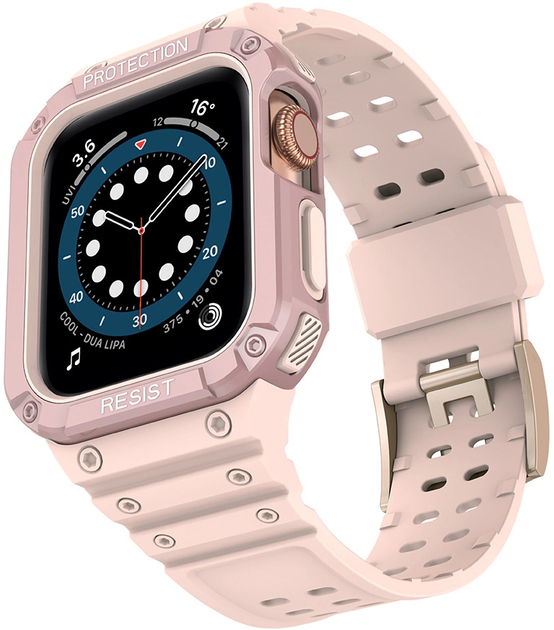 Ремінець із чохлом Hurtel Protect Strap Band для Apple Watch 42/44/45 мм Pink (9145576231760) - зображення 1