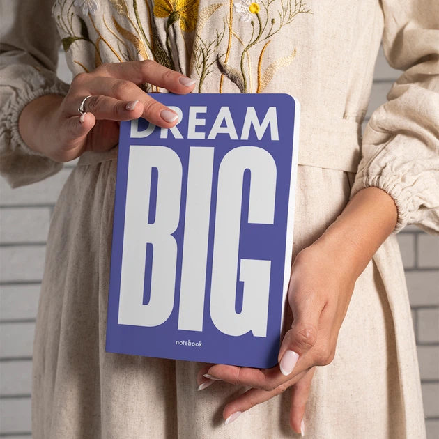 Блокнот ORNER Dream BIG А5 144 листа в клеточку Синий - изображение 2
