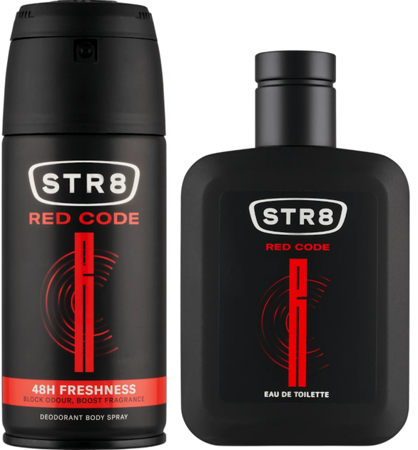 Zestaw męski STR8 Red Code woda toaletowa 100 ml + dezodorant 150 ml + kosmetyczka (5201314185192) - obraz 2