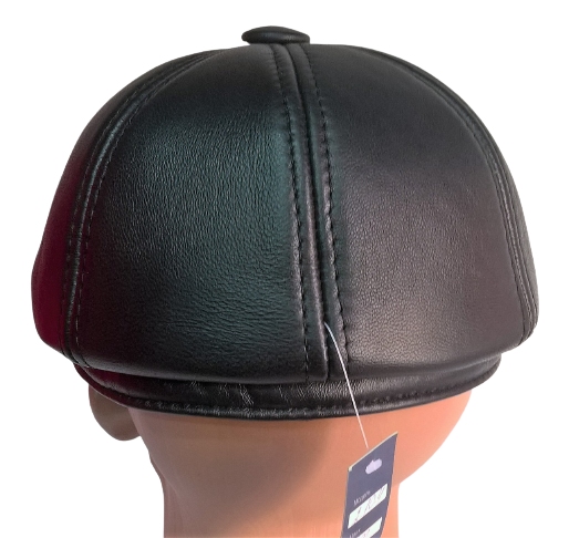 Кепка чоловіча (восьмиклинка) зі шкіри з відворотом зіг чорний ( шкіра - вівця ) 2104, 56 розмір Еліпс - Фото 3 Кепка чоловіча (восьмиклинка) зі шкіри з відворотом зіг чорний ( шкіра - вівця ) 2104, 56 розмір Еліпс - зображення 3