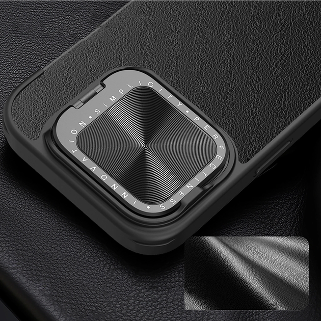 Чохол-книжка Nillkin Qin Prop Leather Case для Apple iPhone 16 Pro Max Black (6902048281998) - зображення 6