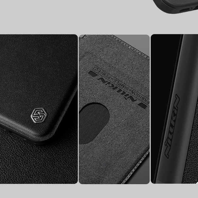 Чохол-книжка Nillkin Qin Prop Leather Case для Apple iPhone 16 Pro Max Black (6902048281998) - зображення 10