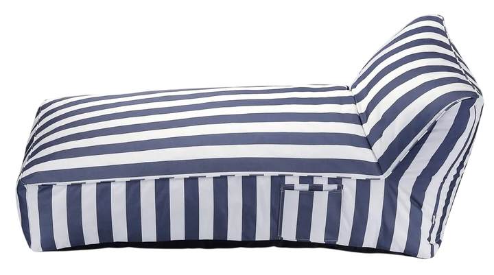 Шезлонг Homla Maris в біло-синю смужку 70 x 150 x 65 см (5906496744211) - зображення 2