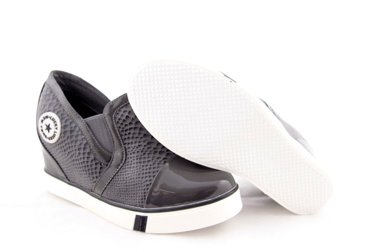 Слипоны на танкетке женские Lucky Shoes Серый 36 (T1711-2-grey) - изображение 5