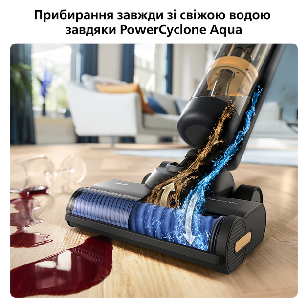 Бездротовий пилосос PHILIPS AquaTrio XW7264/10 - зображення 5