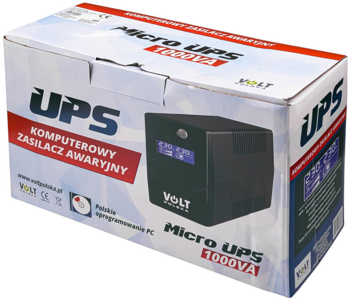 UPS Volt Polska MicroUPS 1000VA/600W 9Ah (5903111886844) - obraz 6