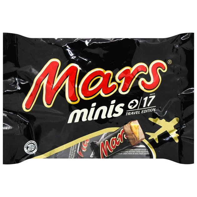 Батончики Mars Minis 17 шт 333 г - Фото 1 Батончики Mars Minis 17 шт 333 г - зображення 1