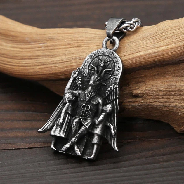 Уникальная подвеска с обликом бафомета Люцифера на троне 47*20 мм (VK666) Viking - Фото 4 Уникальная подвеска с обликом бафомета Люцифера на троне 47*20 мм (VK666) Viking - изображение 4