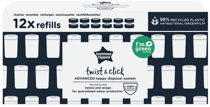 Wkłady uzupełniające Tommee Tippee Twist I Click Advance 12 szt (5010415520104) - obraz 5