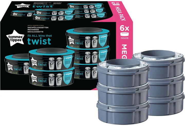 Wkłady do kosza Tommee Tippee do Sangenic Twist i Click 6 szt (5010415510082) - obraz 2