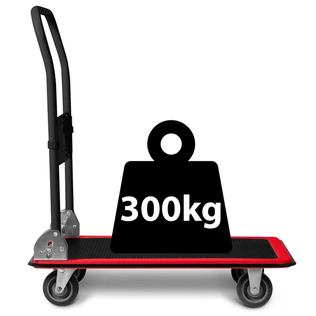 Візок складський з платформою складаний Humberg HM-506 (до 300 кг) червоно - чорний - изображение 6