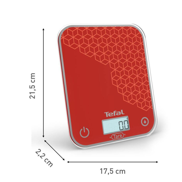 Ваги кухонні Tefal Optiss GRAPHIC RED BC50D7V0 - зображення 4