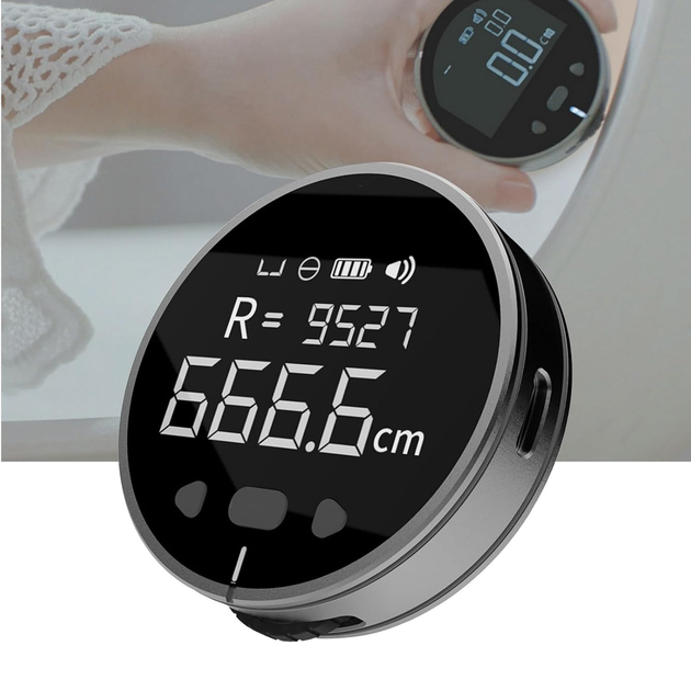 Цифрова електронна рулетка Mini Q з LCD-дисплеєм вимірювання до 100 м перезаряджається з функцією пам'яті - зображення 2