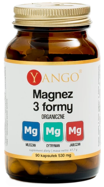 Харчова добавка Yango Магній 3 Форми 90 капсул (5904194061203) - зображення 1