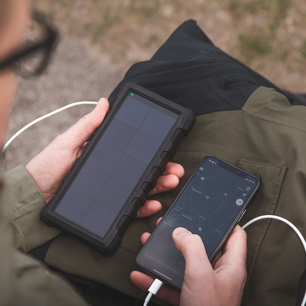 УМБ Outdoor Sandberg 24000 mAh з сонячною панелью Black (420-38) - зображення 2