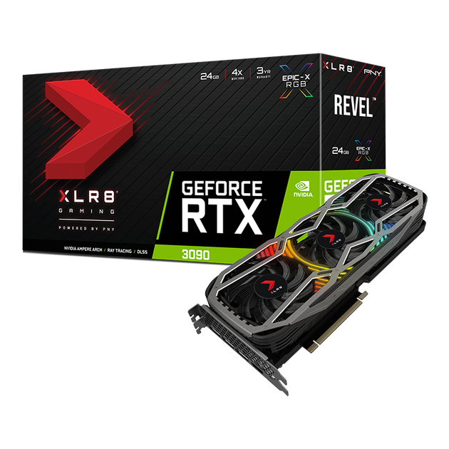 Відеокарта PNY GeForce RTX 3090 24GB 384bit XLR8 Gaming (GMR3090N4KOGT3CKTMBBFA:5), Б/в - изображение 2