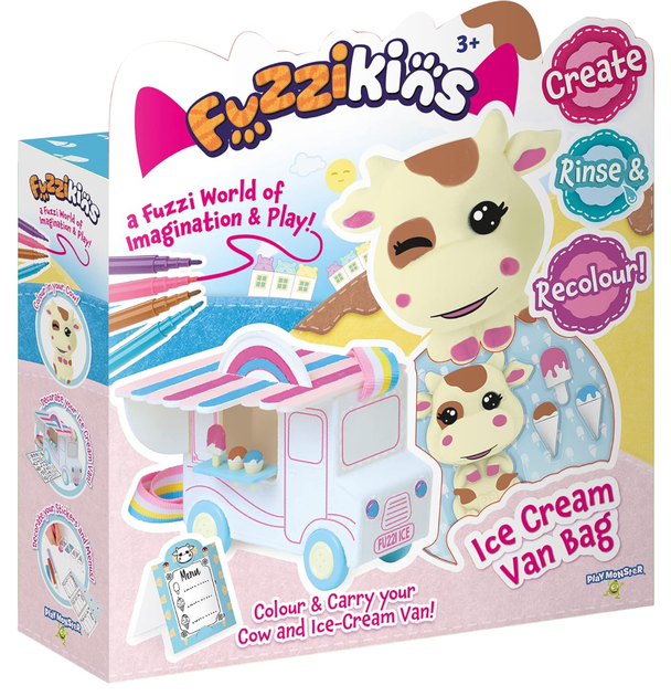 Zestaw kreatywny PlayMonster Fuzzikins Samochód z lodami + figurka (5026175773032) - obraz 1