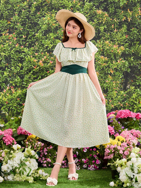 Підліткова літня сукня для дівчинки SHEIN GD-00119097 158 см Світло-зелене від Rozetka на платформі USKIDKA Акція на Підліткова літня сукня для дівчинки SHEIN GD-00119097 158 см Світло-зелене від Rozetka
