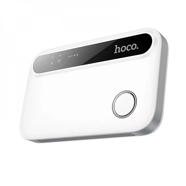 Портативный Wi-Fi роутер Hoco HI41 (LTE, 4G, WiFi 6, 2,4 ГГц, 150 Мбит/с, 2100 мАч, поддержка micro SIM) - Белый - изображение 3