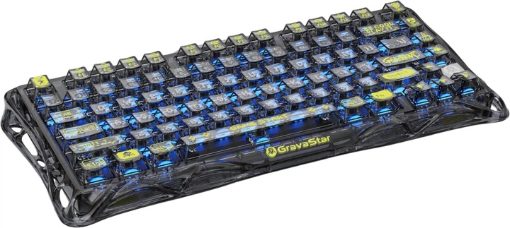 Клавиатура GravaStar Mercury K1 Lite TKL Black (GSK1LITE_XTAL_BLK) - Фото 3 Клавиатура GravaStar Mercury K1 Lite TKL Black (GSK1LITE_XTAL_BLK) - изображение 3