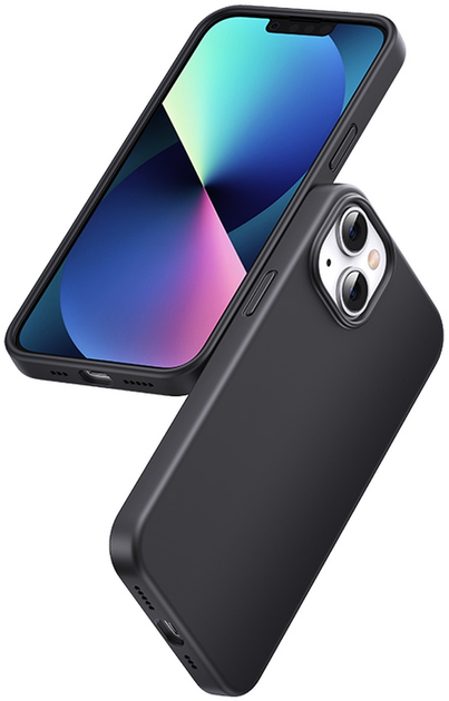 Etui plecki Ugreen LP626 Silky Silicone Protective Case do Apple iPhone 14 Plus Black (6957303899203) - obraz 1