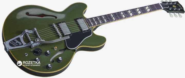 Электрогитара полуакустическая Gibson 1964 ES-345 VOS ODG (224763) Olive Drab Green - Фото 2 Электрогитара полуакустическая Gibson 1964 ES-345 VOS ODG (224763) Olive Drab Green - изображение 2