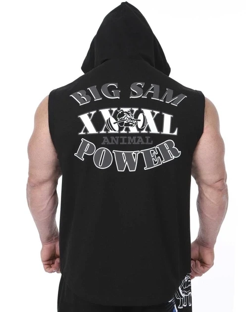 Мужской жилет с капюшоном Big Sam 3621 М Черный. - изображение 4
