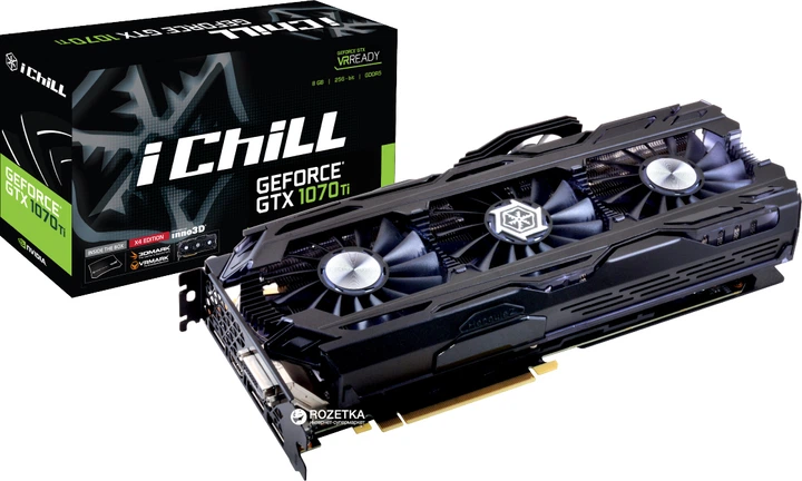 Видеокарта INNO3D PCI-Ex GeForce GTX 1070 Ti iChill HerculeZ X4