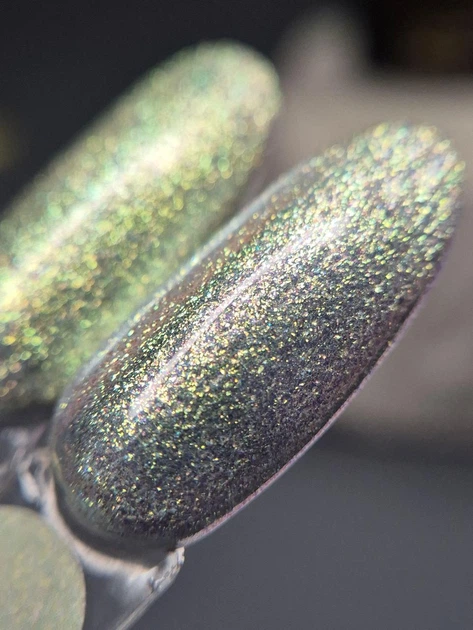 Гель-лак SVN з ефектом втирання Shine 8 білий з ефектом рідкої фольги перлинна втирка блискучі гель-лаки - зображення 5