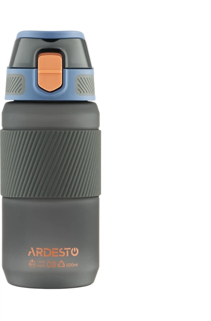 Бутылка для воды ARDESTO Spring 600 мл Черный (AR2260SB) - Фото 3 Бутылка для воды ARDESTO Spring 600 мл Черный (AR2260SB) - изображение 3