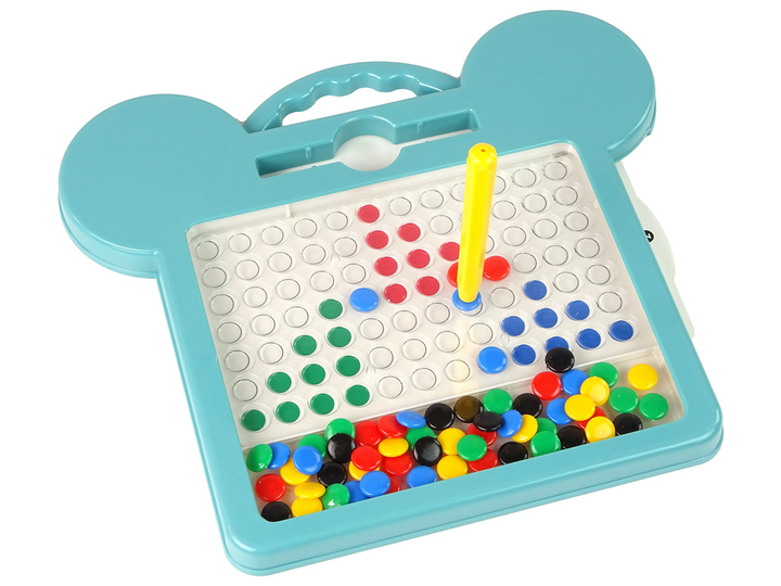 Мозаїка магнітна LEAN Toys блакитна, стилус і 12 карт (5905515351300) - зображення 3