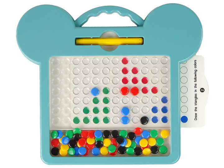 Мозаїка магнітна LEAN Toys блакитна, стилус і 12 карт (5905515351300) - зображення 4
