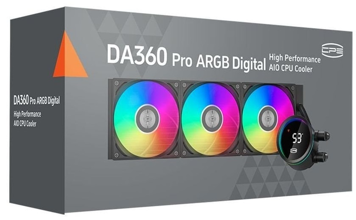 Система жидкостного охлаждения PcCooler DA360 Pro ARGB Digital Black - изображение 4