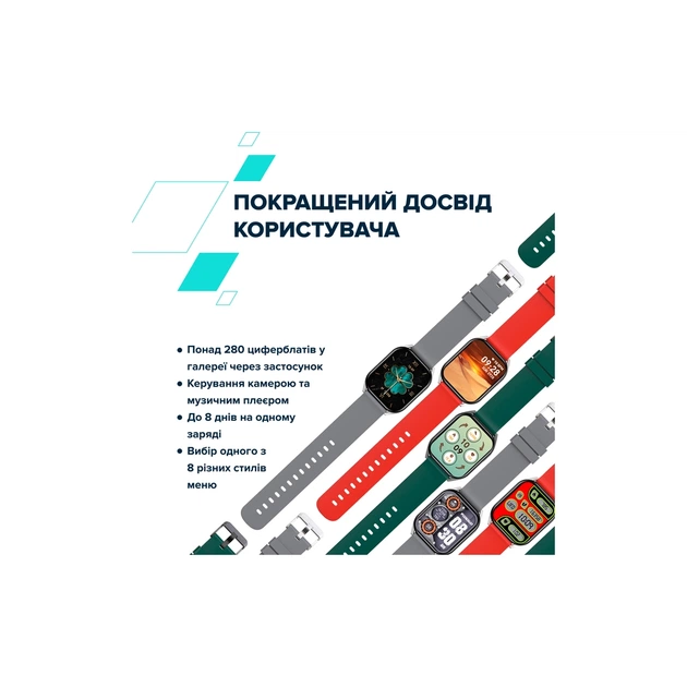Смарт-часы Canyon Chatter SW-58 BT-CALL Black Green (CNS-SW58BG) - изображение 8
