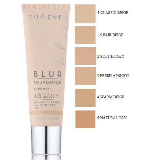 Тональна Основа Lumene Blur 16H Longwear Foundation Spf15 1 5 Fair Beige 30 - зображення 4