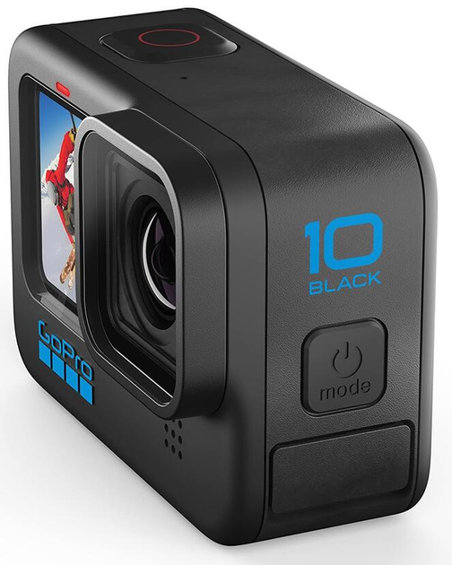 Экшн-камера GoPro HERO10 / 120° / 23Мп / 5.7К / 240fps / Wi-Fi / Bluetooth / Влагозащищенная / Черная (CHDHX-101-RW) (100611460) - Б/У - изображение 4