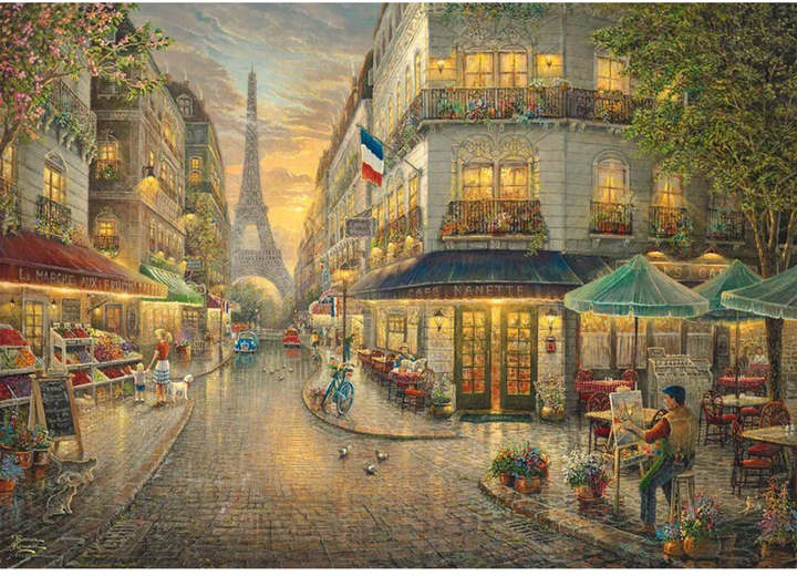 Puzzle Schmidt Spiele Thomas Kinkade Studios: Malowniczy Paryż 1000 elementów 59798 (4001504597986) - obraz 3