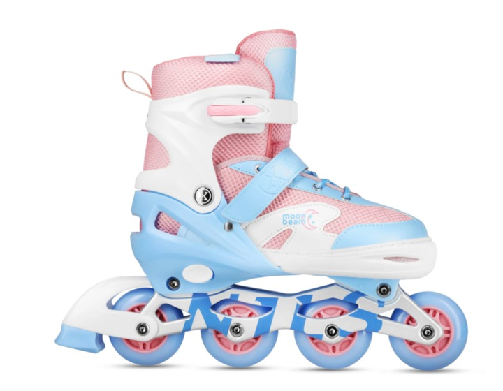 Rolki Nils Extreme NA0189 Moonbean z zestawem ochraniaczy roz. 35-38 M LED Białe (5907695565164) - obraz 2