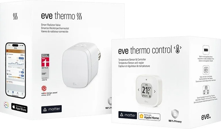 Zestaw inteligentnego ogrzewania Eve Thermo + Thermo Control Matter (10BEY1701-1) - obraz 3