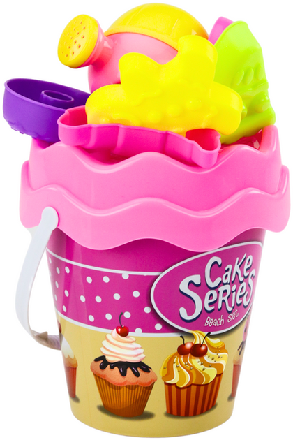 Zestaw do piasku LEAN Toys Słodkości Różowe 8 elementów 18547 (5905991021643) - obraz 1